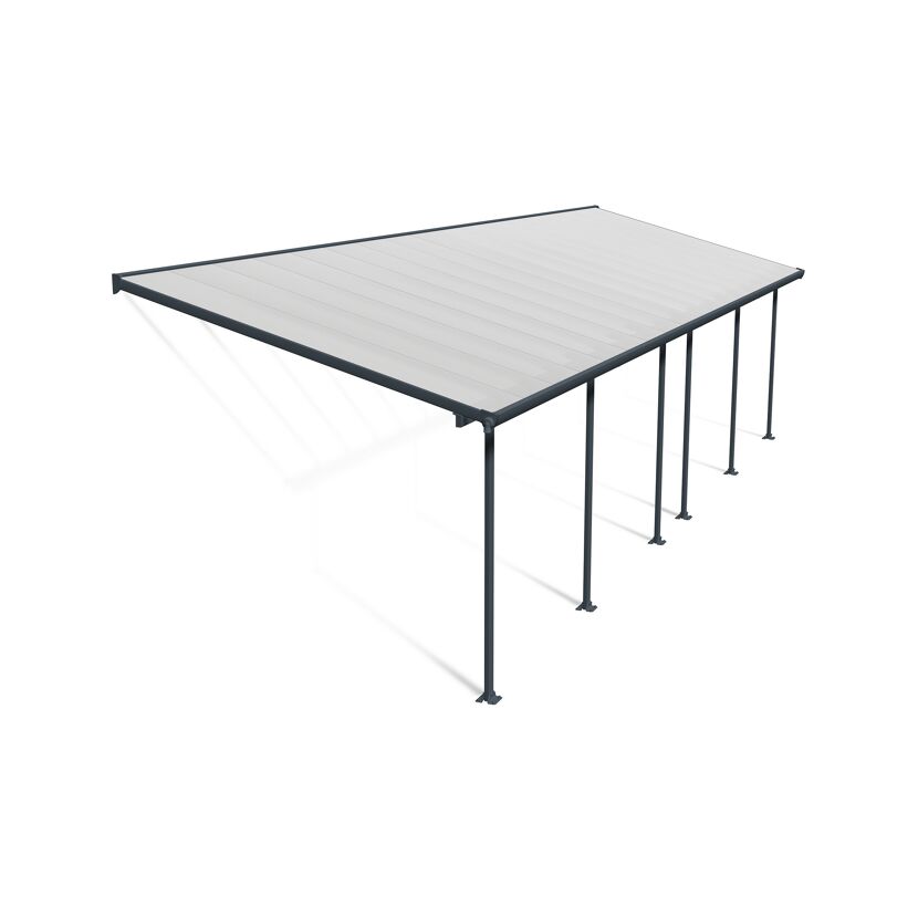 Terrassenüberdachung' Feria' anthrazit 294 x 1035 cm Polycarbonat transparent