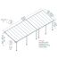 Terrassenüberdachung' Feria' anthrazit 294 x 1035 cm Polycarbonat transparent