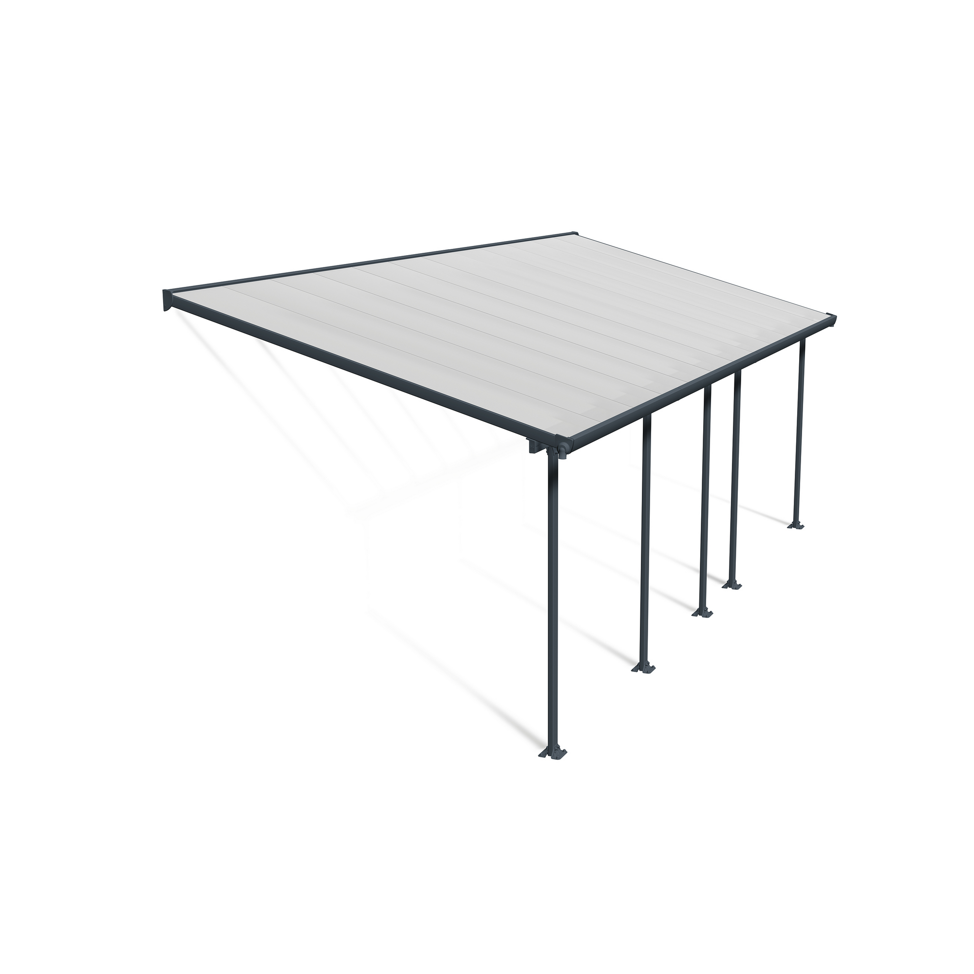 Terrassenüberdachung' Feria' anthrazit 294 x 730 cm Polycarbonat transparent