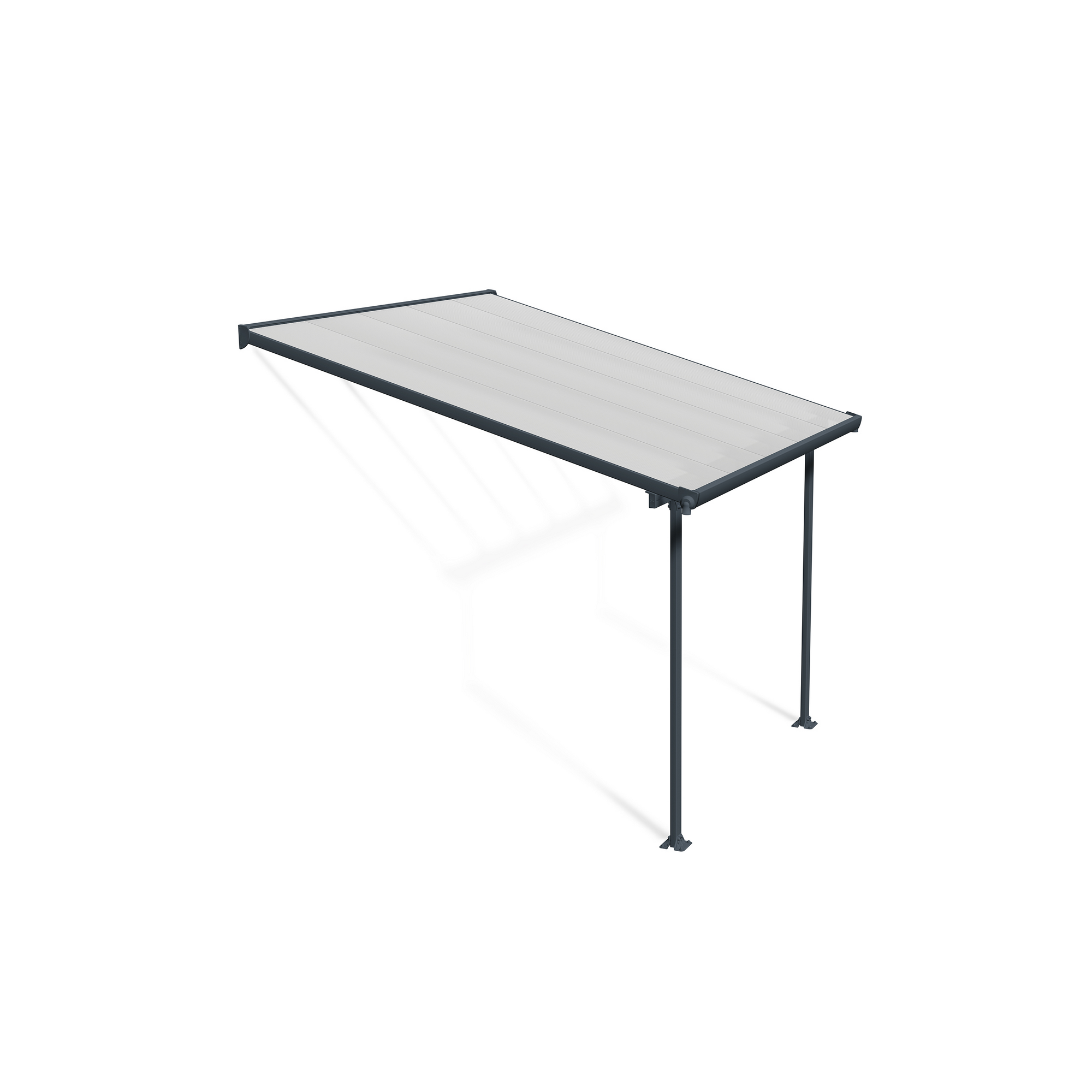 Terrassenüberdachung' Feria' anthrazit 294 x 307 cm Polycarbonat transparent