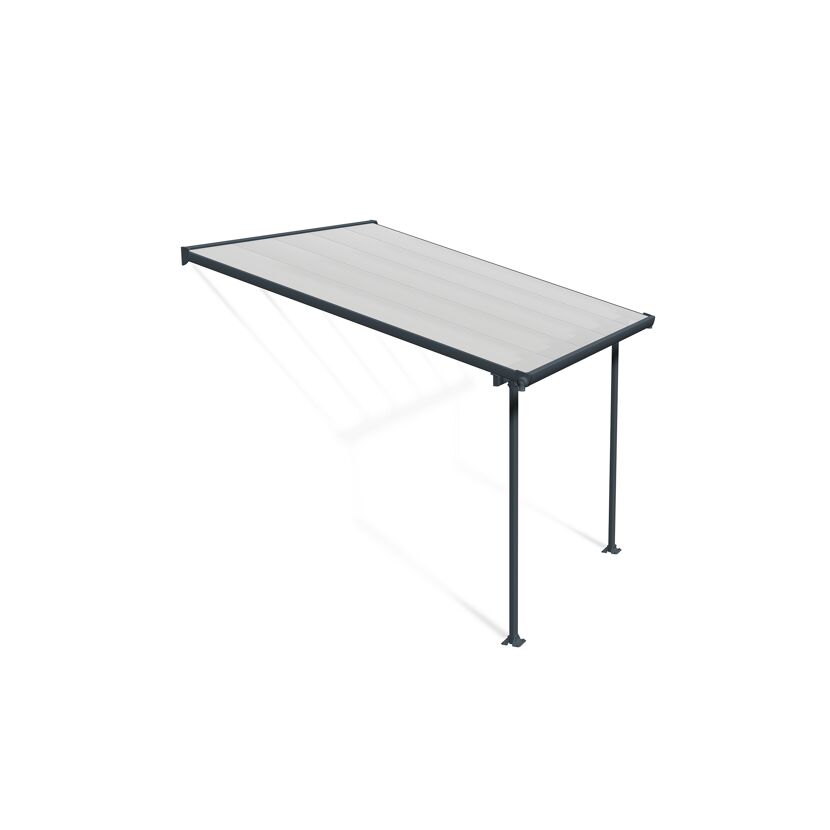 Terrassenüberdachung' Feria' anthrazit 294 x 307 cm Polycarbonat transparent