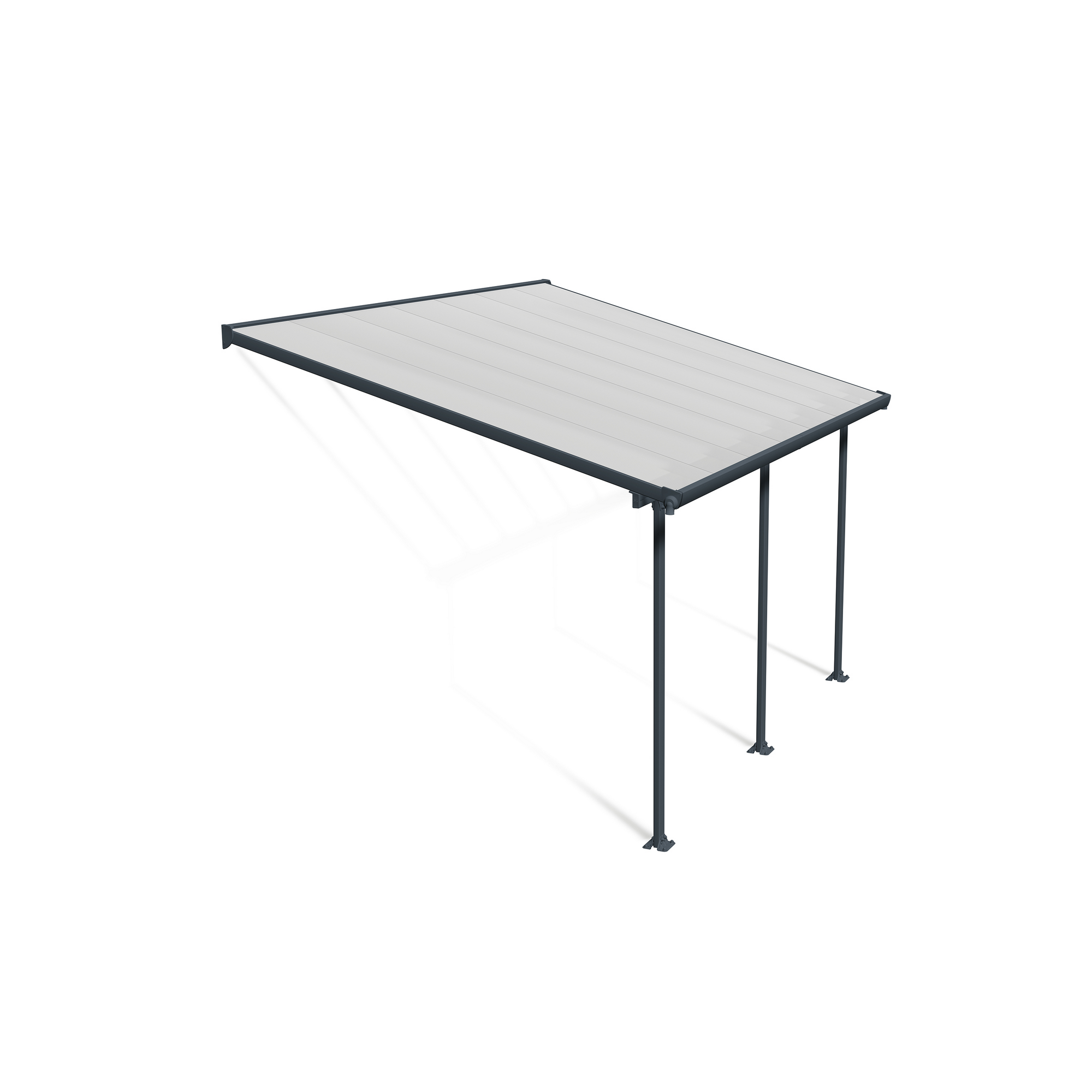 Terrassenüberdachung' Feria' anthrazit 294 x 425 cm Polycarbonat transparent