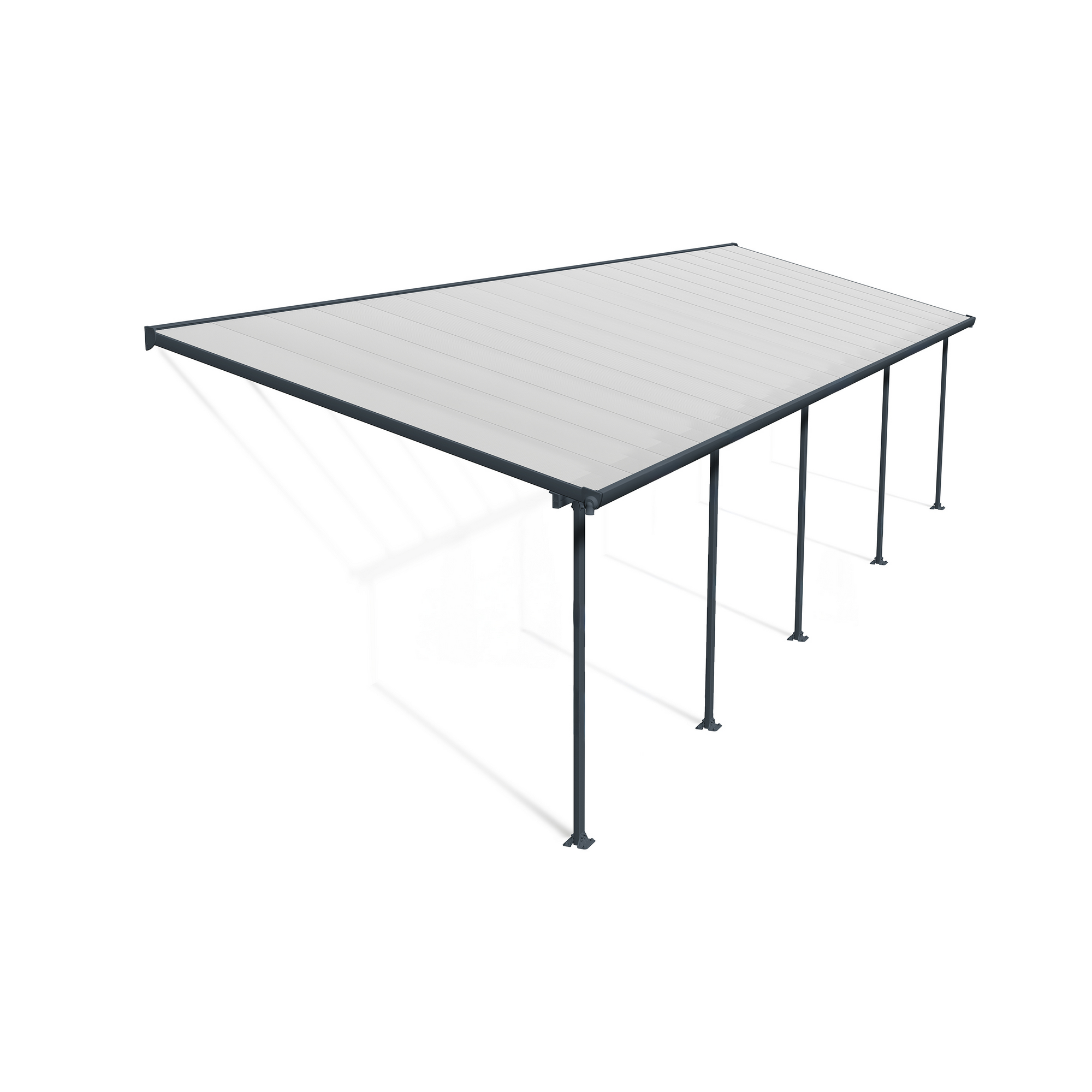 Terrassenüberdachung' Feria' anthrazit 294 x 1035 cm Polycarbonat transparent