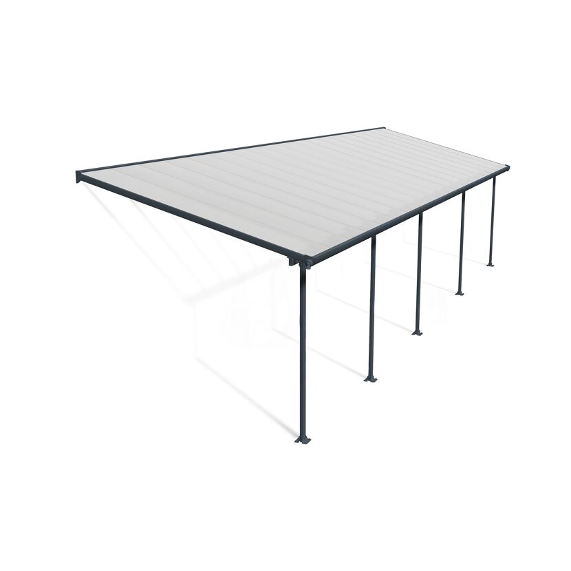 Terrassenüberdachung' Feria' anthrazit 294 x 1035 cm Polycarbonat transparent