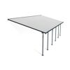 Terrassenüberdachung 'Feria' anthrazit 380 x 1031 cm Polycarbonat transparent