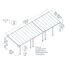 Terrassenüberdachung 'Feria' anthrazit 380 x 1031 cm Polycarbonat transparent