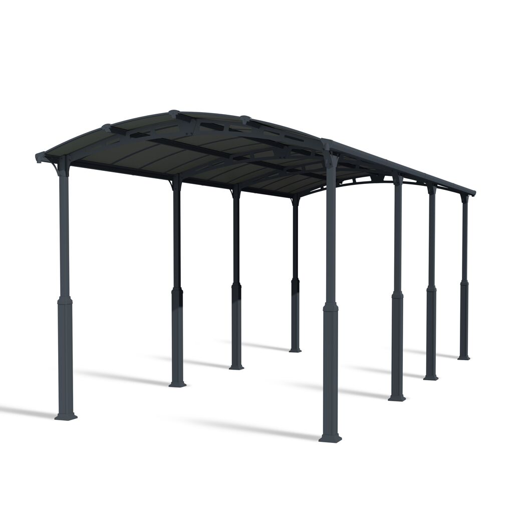 Caravan-Carport 'Alpine' anthrazit 359 x 863 cm Polycarbonat grau