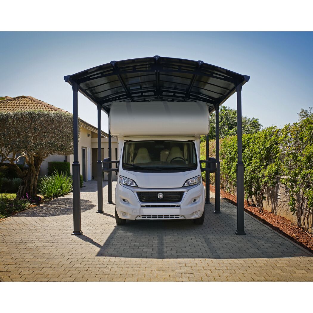 Caravan-Carport 'Alpine' anthrazit 359 x 863 cm Polycarbonat grau