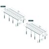 Caravan-Carport 'Alpine' anthrazit 359 x 863 cm Polycarbonat grau