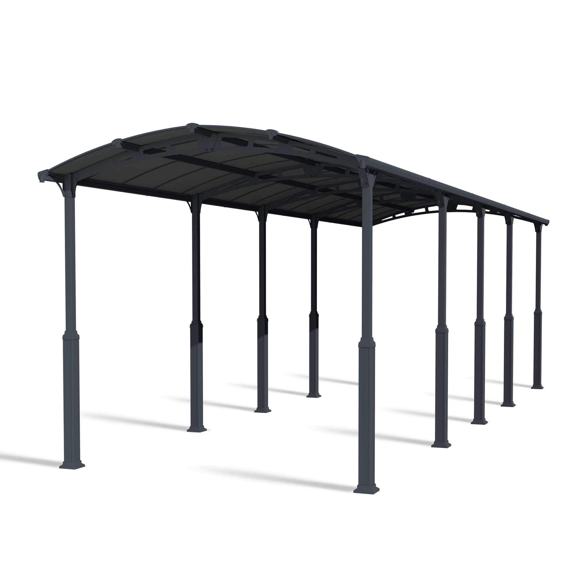 Caravan-Carport 'Alpine' anthrazit 359 x 1077 cm Polycarbonat grau