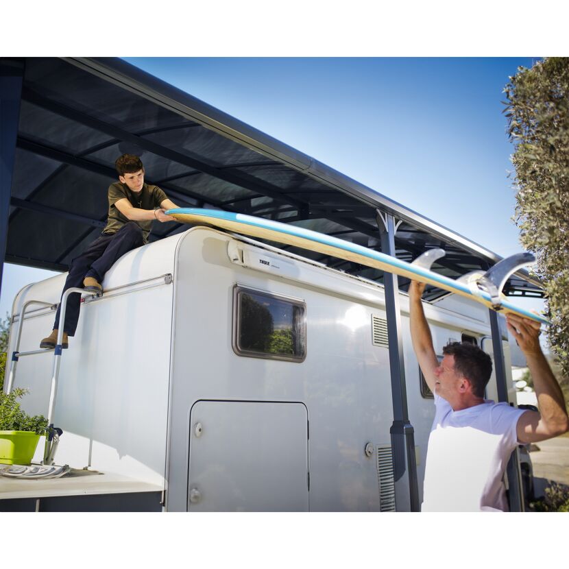 Caravan-Carport 'Alpine' anthrazit 359 x 1077 cm Polycarbonat grau