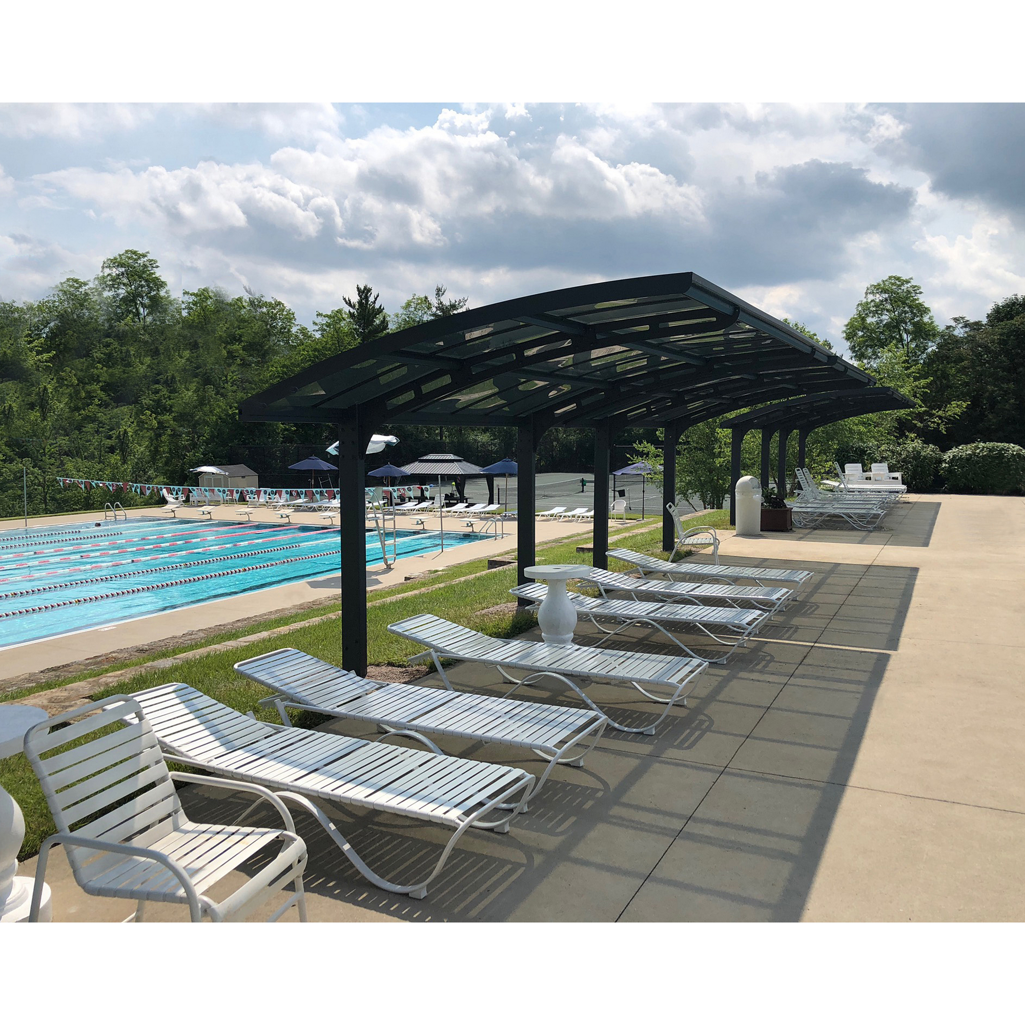 Einzelcarport 'Arizona Breeze' anthrazit 289 x 495 cm Polycarbonat grau