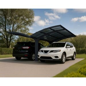 Doppelcarport 'Arizona Wave' 578 x 495 cm Polycarbonat grau