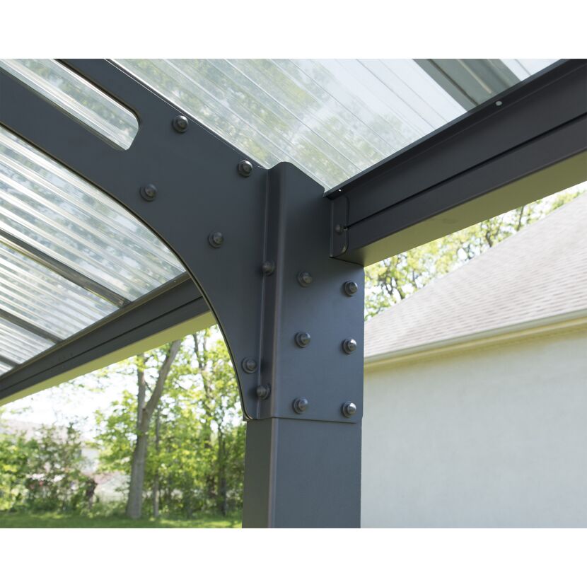 Doppelcarport 'Arizona Wave'  578 x 495 cm Polycarbonat grau