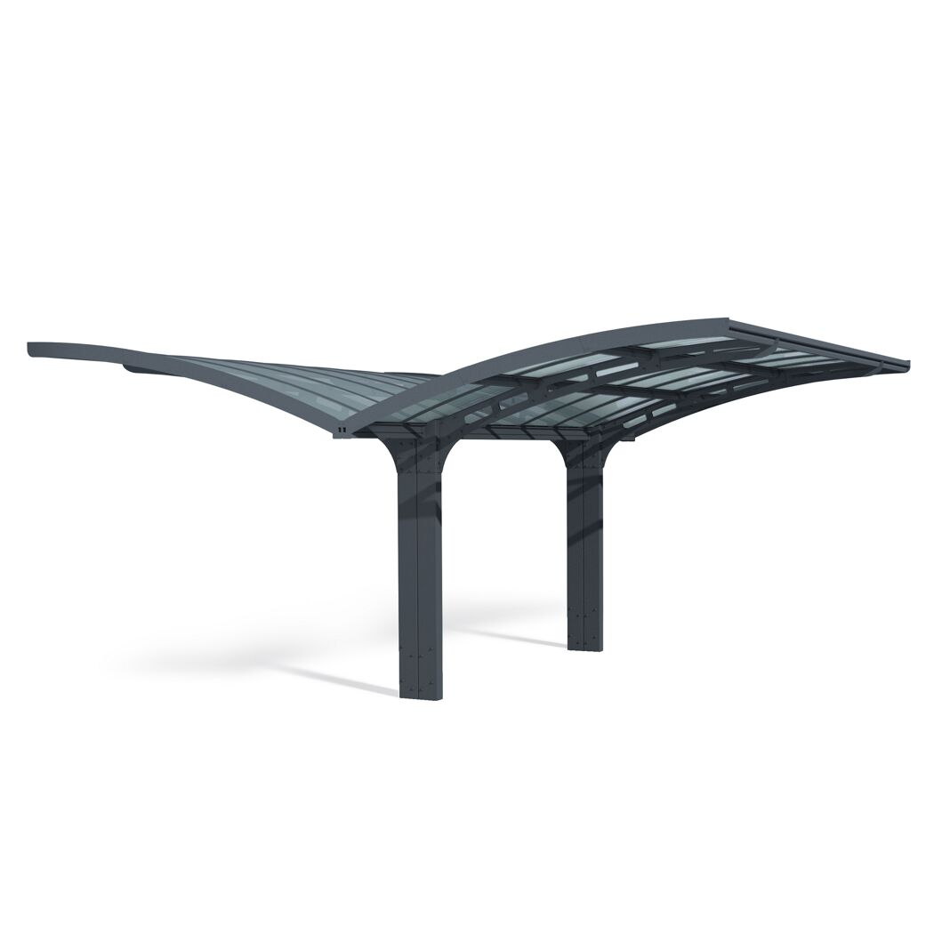 Doppelcarport 'Arizona Breeze' anthrazit 578 x 495 Polycarbonat grau