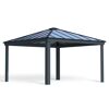 Einzelcarport 'Colorado' anthrazit 422 x 422 cm Polycarbonat grau