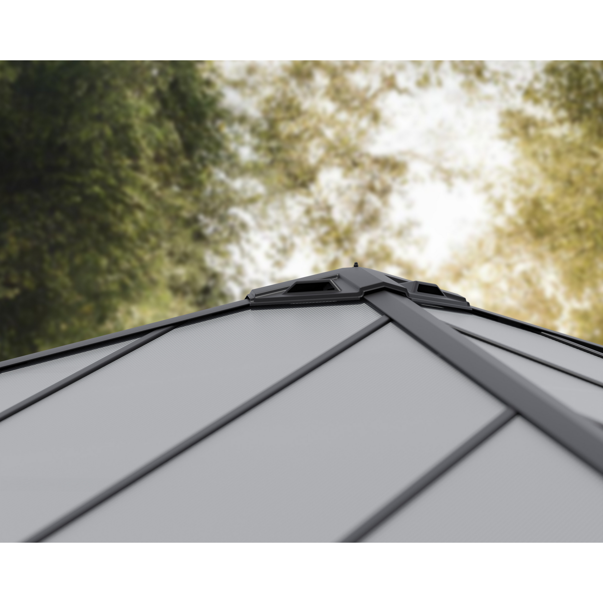 Einzelcarport 'Colorado' anthrazit 422 x 422 cm Polycarbonat grau