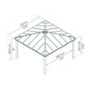 Einzelcarport 'Colorado' anthrazit 422 x 422 cm Polycarbonat grau