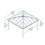Einzelcarport 'Colorado' anthrazit 422 x 422 cm Polycarbonat grau