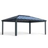 Einzelcarport 'Colorado' anthrazit 422 x 607 cm Polycarbonat grau