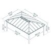Einzelcarport 'Colorado' anthrazit 422 x 607 cm Polycarbonat grau