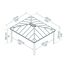 Einzelcarport 'Colorado' anthrazit 422 x 483 cm Polycarbonat grau