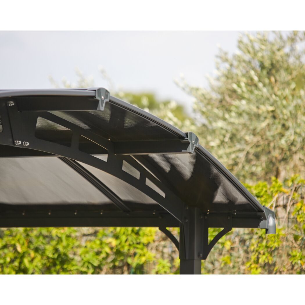 Pavillon 'Tucson' anthrazit 359 x 435 cm Polycarbonat grau