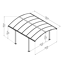 Pavillon 'Tucson' anthrazit 359 x 435 cm Polycarbonat grau