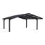 Doppelcarport 'Sydney Apex' schwarz 572 x 586 cm Polycarbonat grau