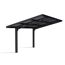 Einzelcarport 'Sydney Wave' schwarz 286 x 587 cm Polycarbonat grau