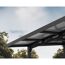 Einzelcarport 'Sydney Wave' schwarz 286 x 587 cm Polycarbonat grau