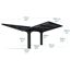 Doppelcarport 'Sydney Wings' schwarz 572 x 586 cm Polycarbonat grau