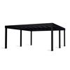 Einzelcarport 'Oslo' schwarz 607,5 x 596,5 cm Polycarbonat grau