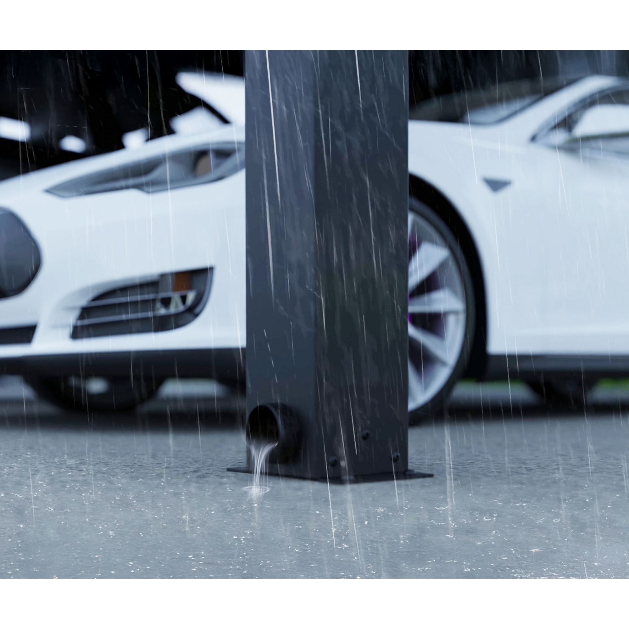 Einzelcarport 'Oslo' anthrazit 607,5 x 596,5 cm Polycarbonat grau