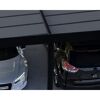 Einzelcarport 'Oslo' schwarz 607,5 x 596,5 cm Polycarbonat grau