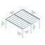 Einzelcarport 'Oslo' schwarz 607,5 x 596,5 cm Polycarbonat grau