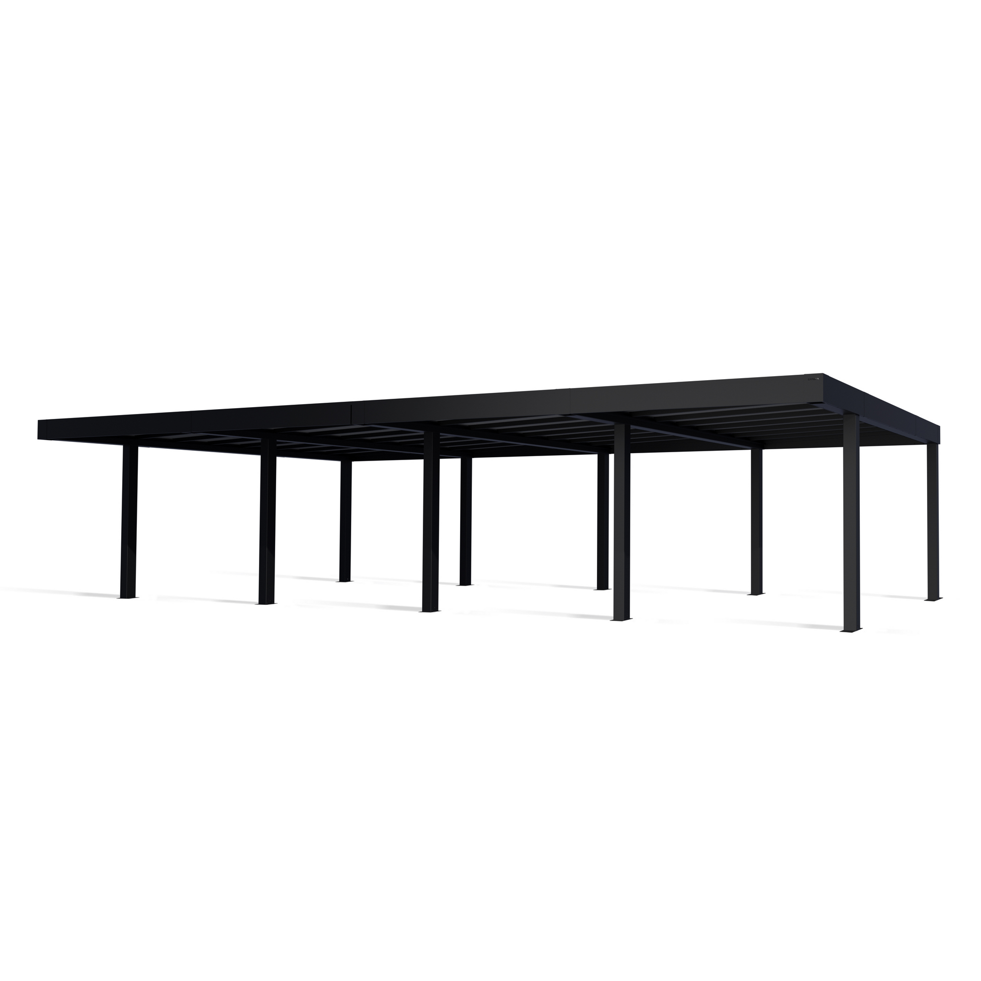 Vierercarport 'Oslo' anthrazit 1197,5 x 596,5 cm Polycarbonat grau