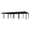 Vierercarport 'Oslo' schwarz 1197,5 x 596,5 cm Polycarbonat grau