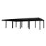 Vierercarport 'Oslo' schwarz 1197,5 x 596,5 cm Polycarbonat grau