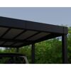 Vierercarport 'Oslo' schwarz 1197,5 x 596,5 cm Polycarbonat grau