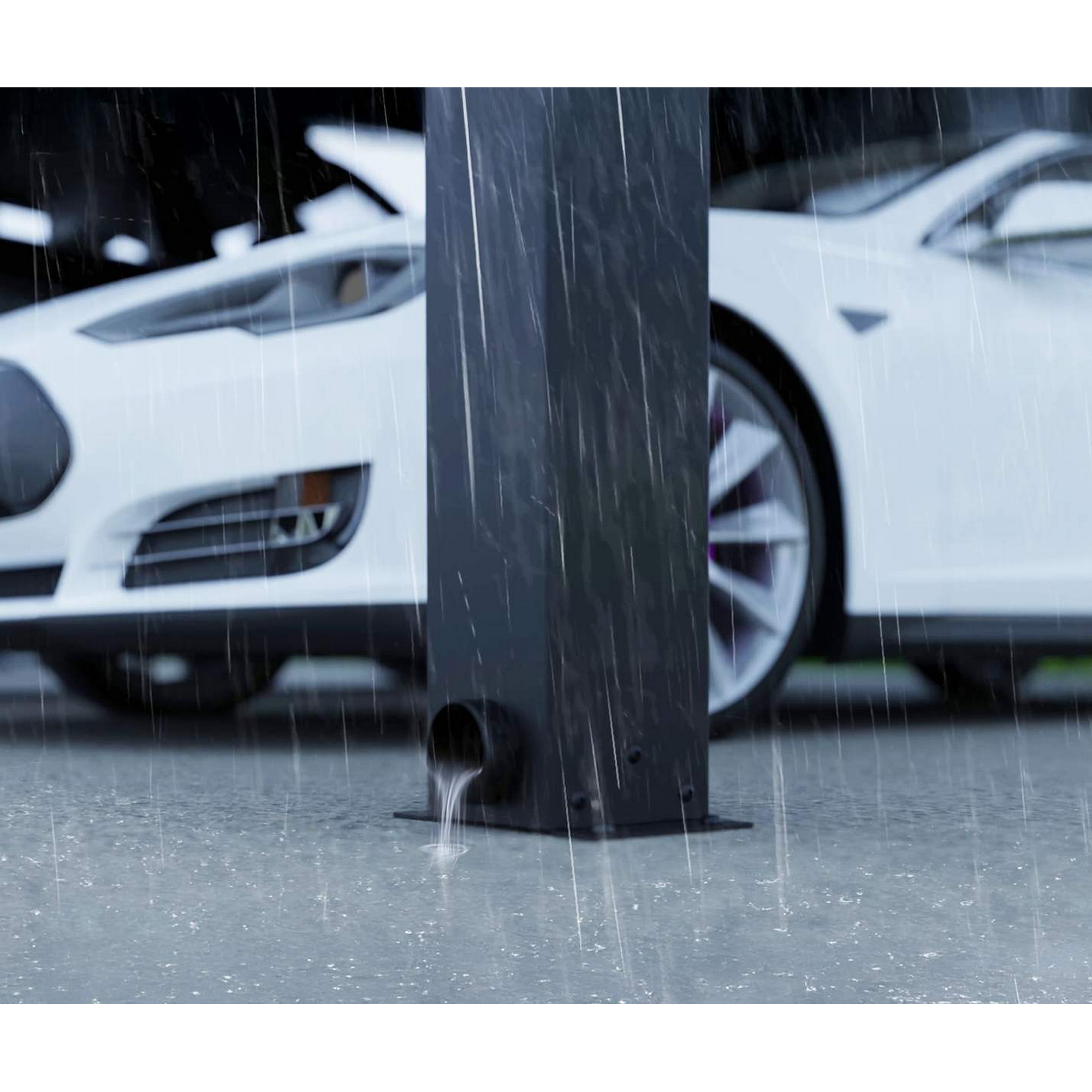 Vierercarport 'Oslo' anthrazit 1197,5 x 596,5 cm Polycarbonat grau