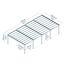 Vierercarport 'Oslo' schwarz 1197,5 x 596,5 cm Polycarbonat grau