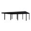 Dreiercarport 'Oslo' schwarz 901 x 596,5 cm Polycarbonat grau