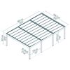 Dreiercarport 'Oslo' schwarz 901 x 596,5 cm Polycarbonat grau