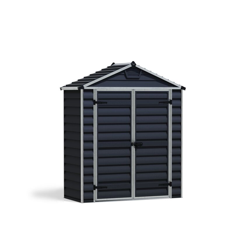 Kunststoff-Gerätehaus 'Skylight' 185 x 90 cm Polycarbonat mitternachtsgrau