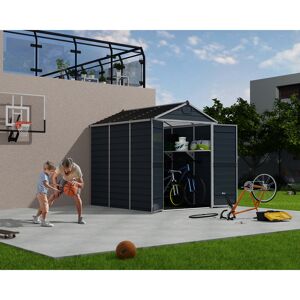 Kunststoff-Gerätehaus 'Skylight' 185 x 229 cm Polycarbonat mitternachtsgrau