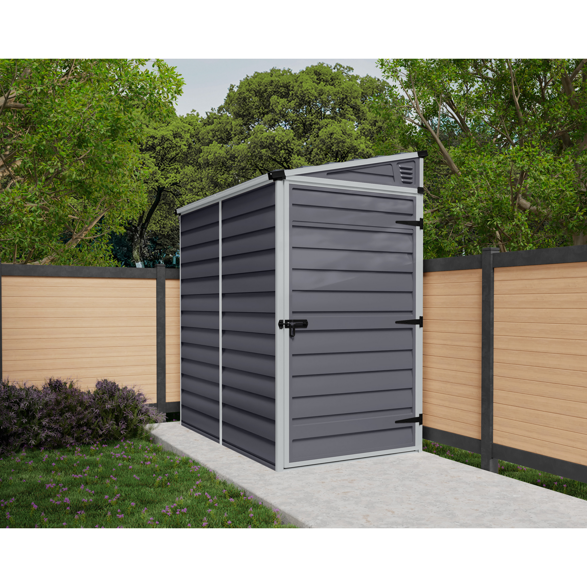 Kunststoff-Gerätehaus 'Skylight' 118 x 175 cm Polycarbonat grau