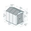 Kunststoff-Gerätehaus 'Skylight' 185 x 229 cm Polycarbonat hellbraun