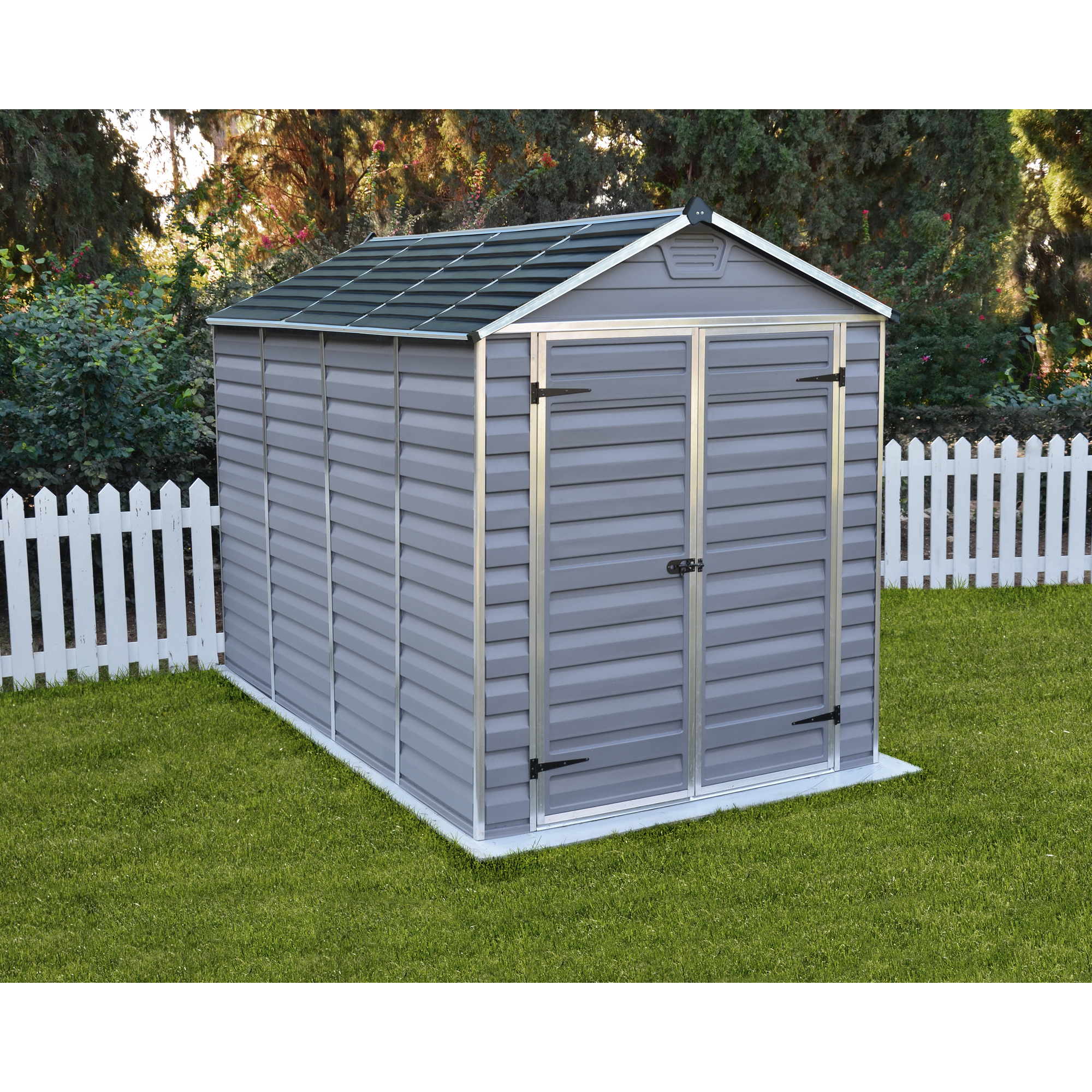 Kunststoff-Gerätehaus 'Skylight' 185 x 304 cm Polycarbonat grau