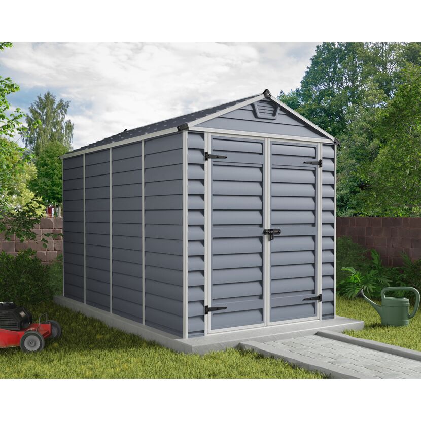 Kunststoff-Gerätehaus 'Skylight' 185 x 304 cm Polycarbonat grau